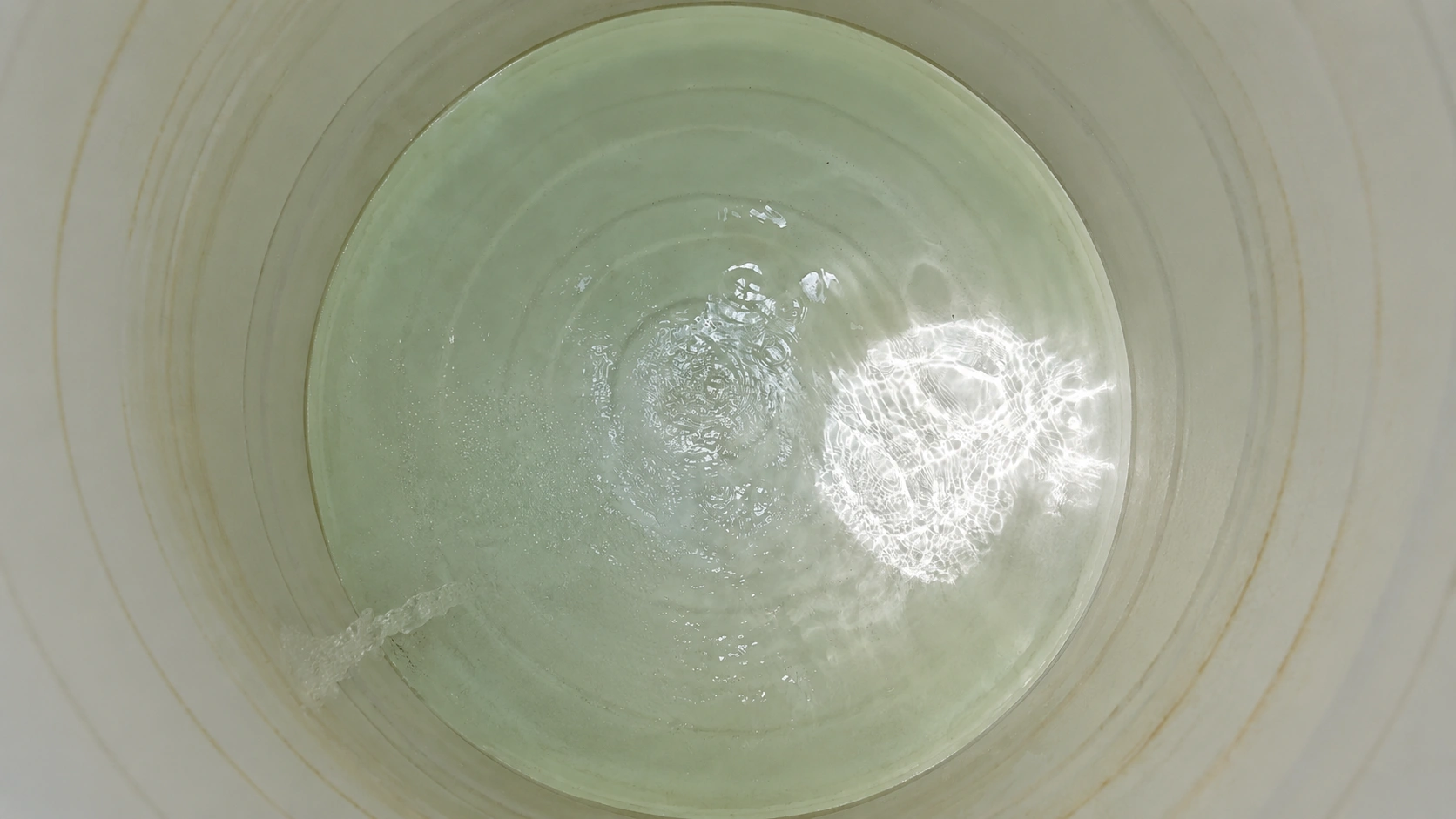 Water tank after cleaning